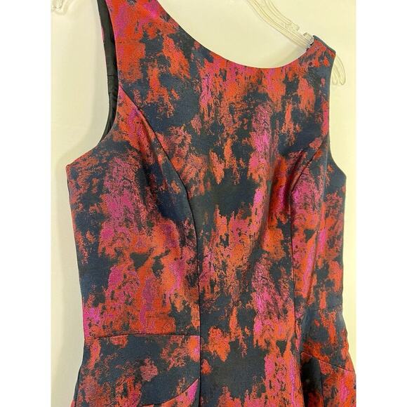 Vera Wang Women’s Jacquard Open Back Fit Flare Dress Dark Romantic Gothic Sz 6 - Picture 7 of 14